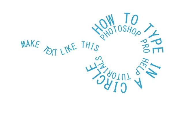 Photoshop tutorial thumbnail featuring the text "Type on a Path" curved around a circular graphic element on a clean, modern background.