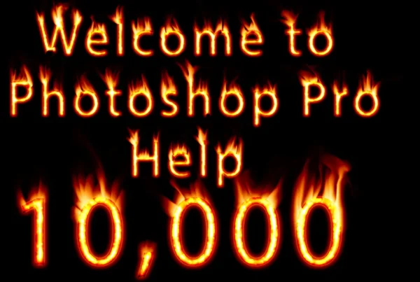 Photoshop tutorial thumbnail featuring the text "Fire Effect" glowing with intense heat and sparks against a charred, smoky background.
